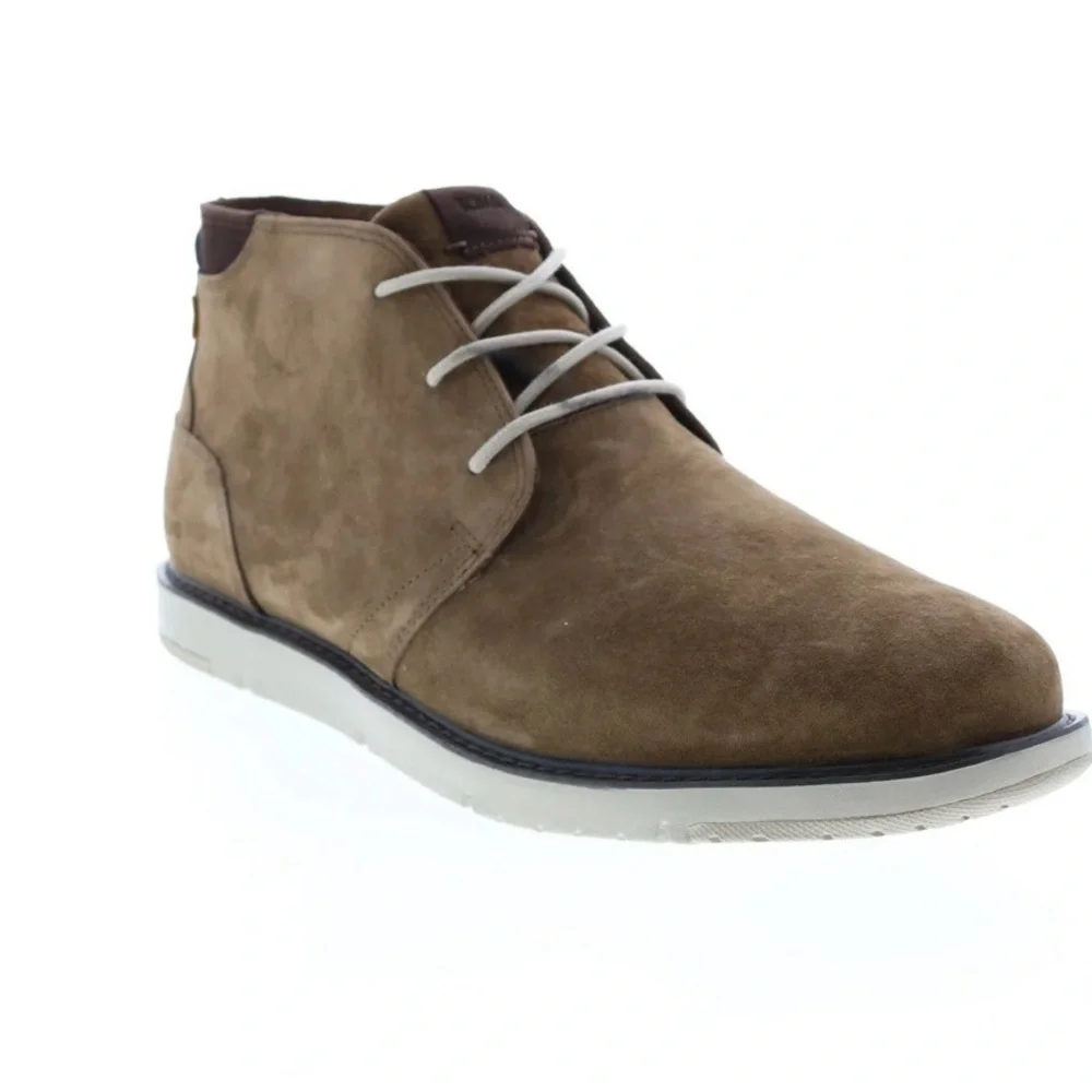 TOMS Navi Mens Brown Nubuck Lace up Chukka Boots